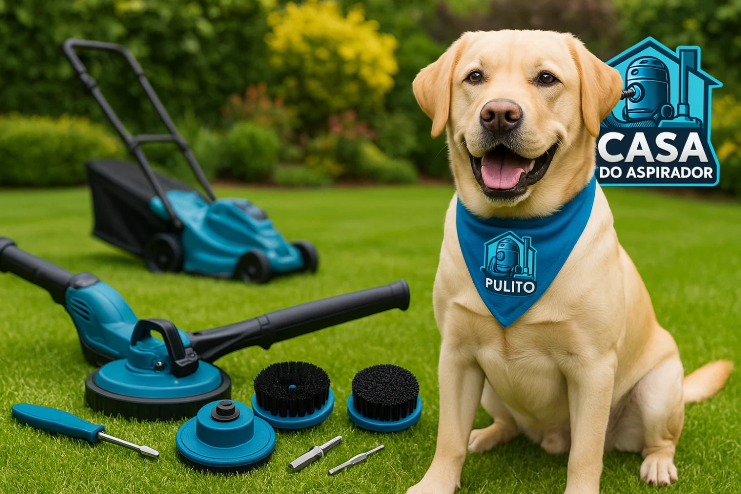 Produtos para jardinagem com o mascote Pulito